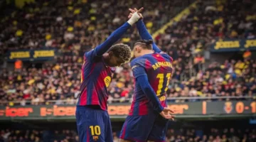 مواجهة قوية.. برشلونة يتغلب على فياريال بثنائية رافينيا ويامال